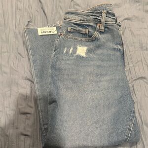 Distressed Blue Jeans